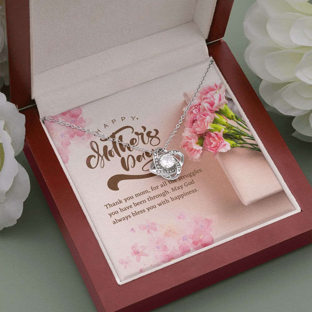 Happy Mother's Day | May God Bless you with Happiness - Love Knot Necklace