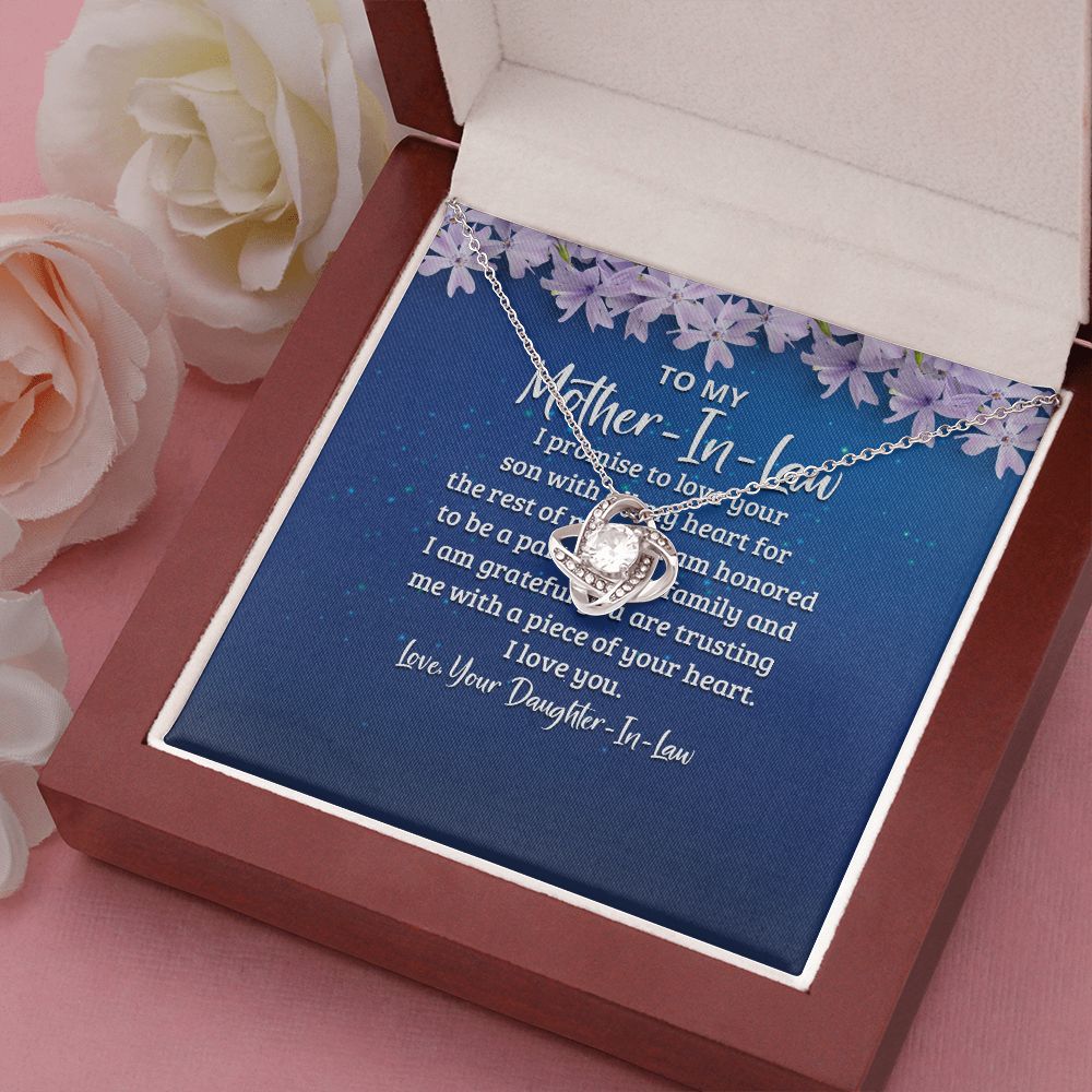 To My Mother-in-Law | A Treasure to Behold, A Love to Unfold - Love Knot Necklace