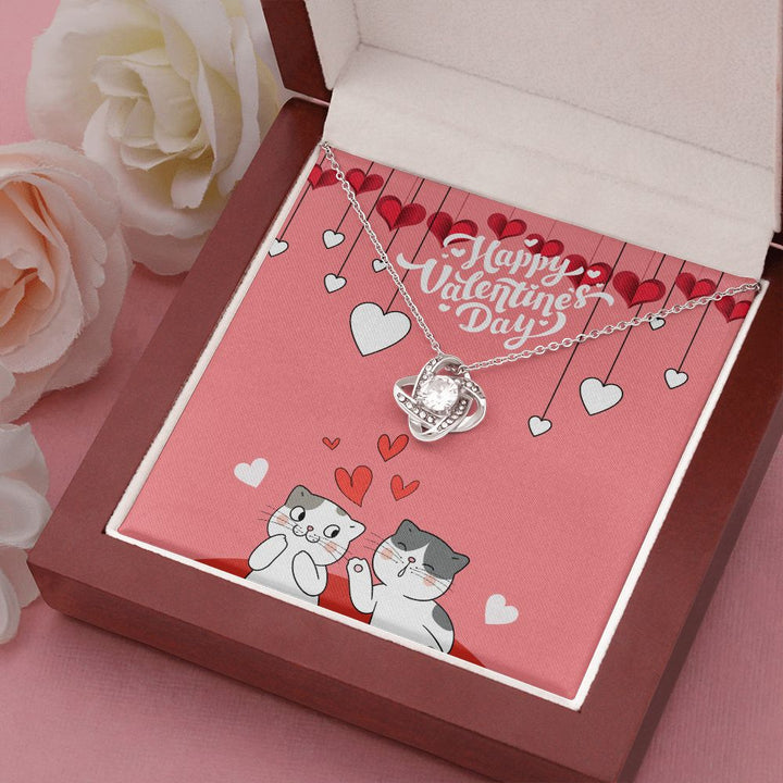 Happy Valentine's Day | With You, Life is Beautiful- Love Knot Necklace