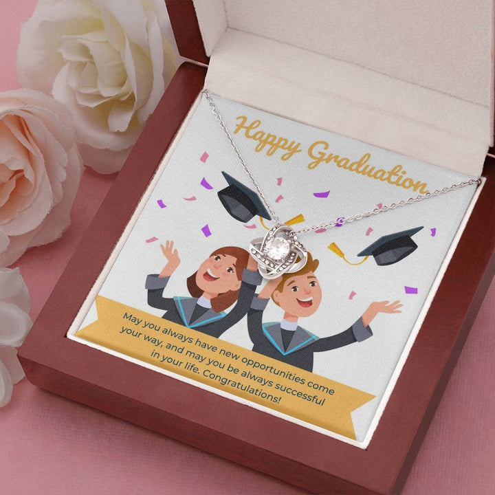 Happy Graduation | Success Is Yours - Love Knot Necklace