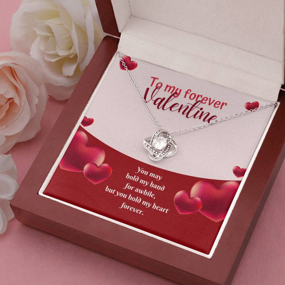 To My Forever Valentine | Forever in Your Arms - Love Knot Necklace