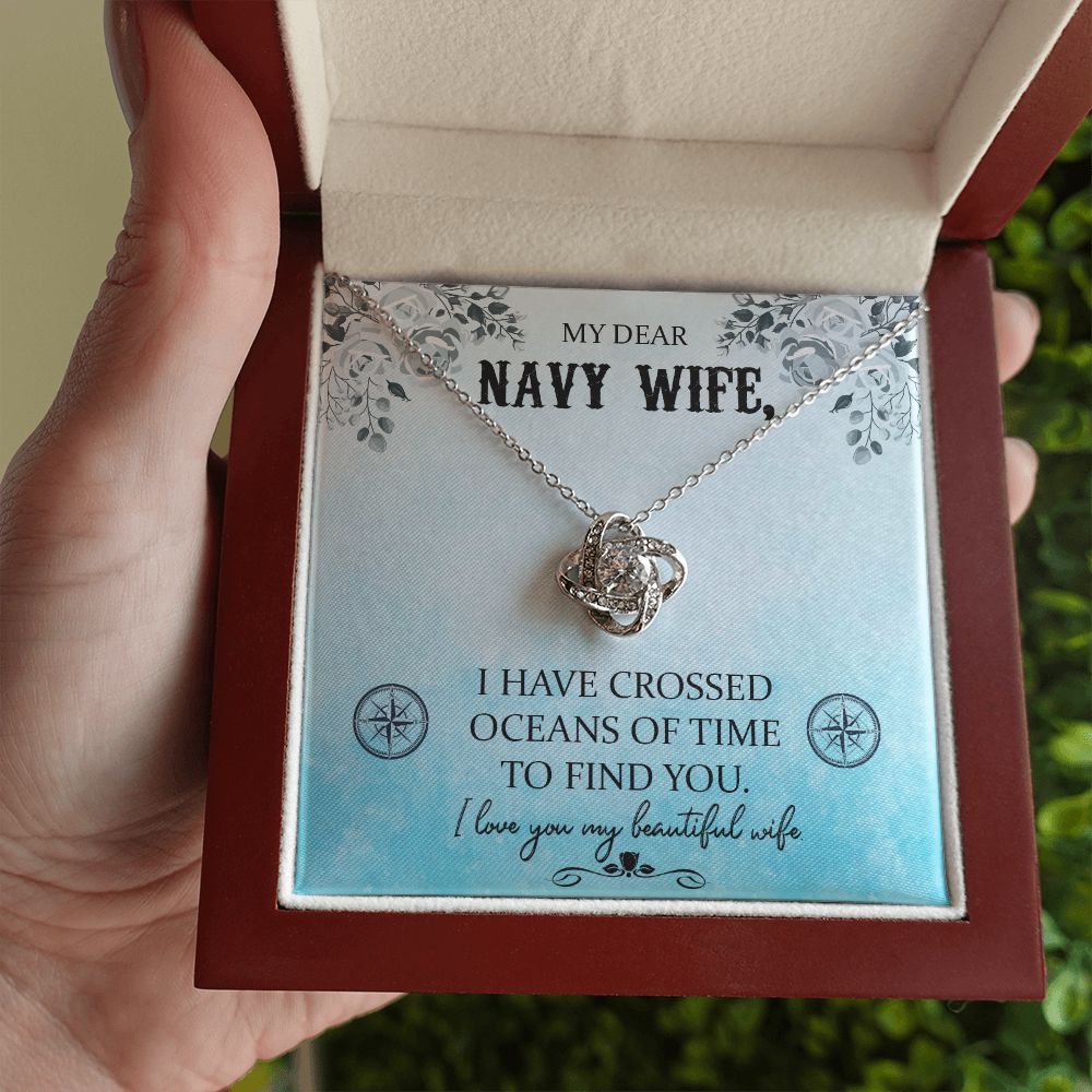 To My Navy Wife | A Love as Endless as the Ocean - Love Knot Necklace