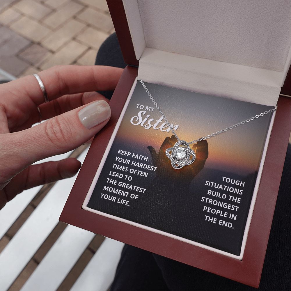 To My Sister | Hope and perseverance - Love Knot Necklace