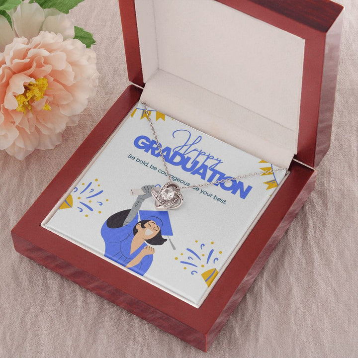 Happy Graduation | Hats off to your academic achievement! - Love Knot Necklace.