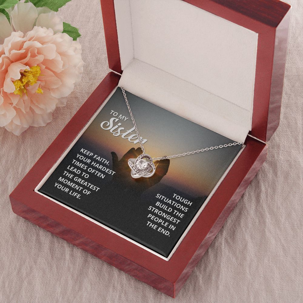 To My Sister | Hope and perseverance - Love Knot Necklace