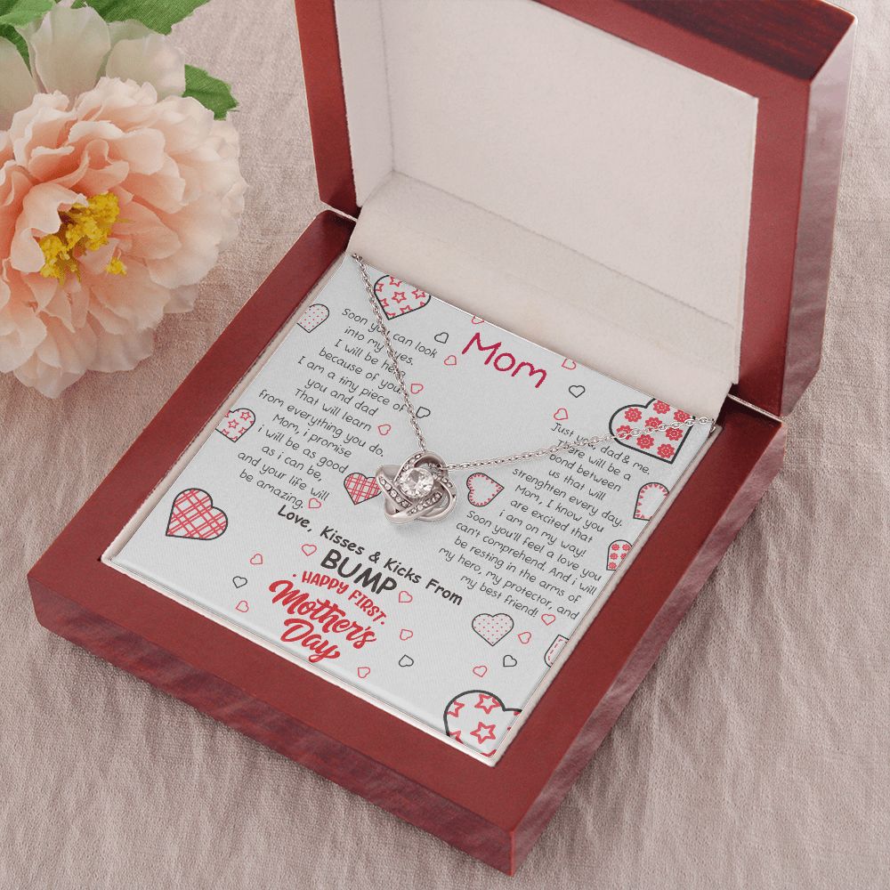 Mother's Day | Love, Kisses and Kicks From Bump - Love Knot Necklace