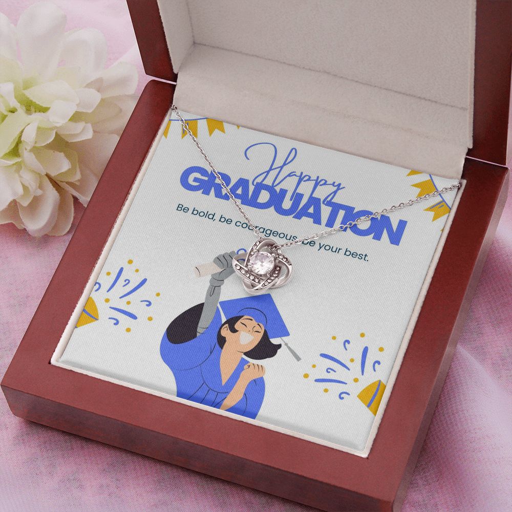 Happy Graduation | Hats off to your academic achievement! - Love Knot Necklace.