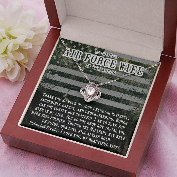 To My Air Force Wife | Forever in my heart, even when we're apart - Love Knot Necklace