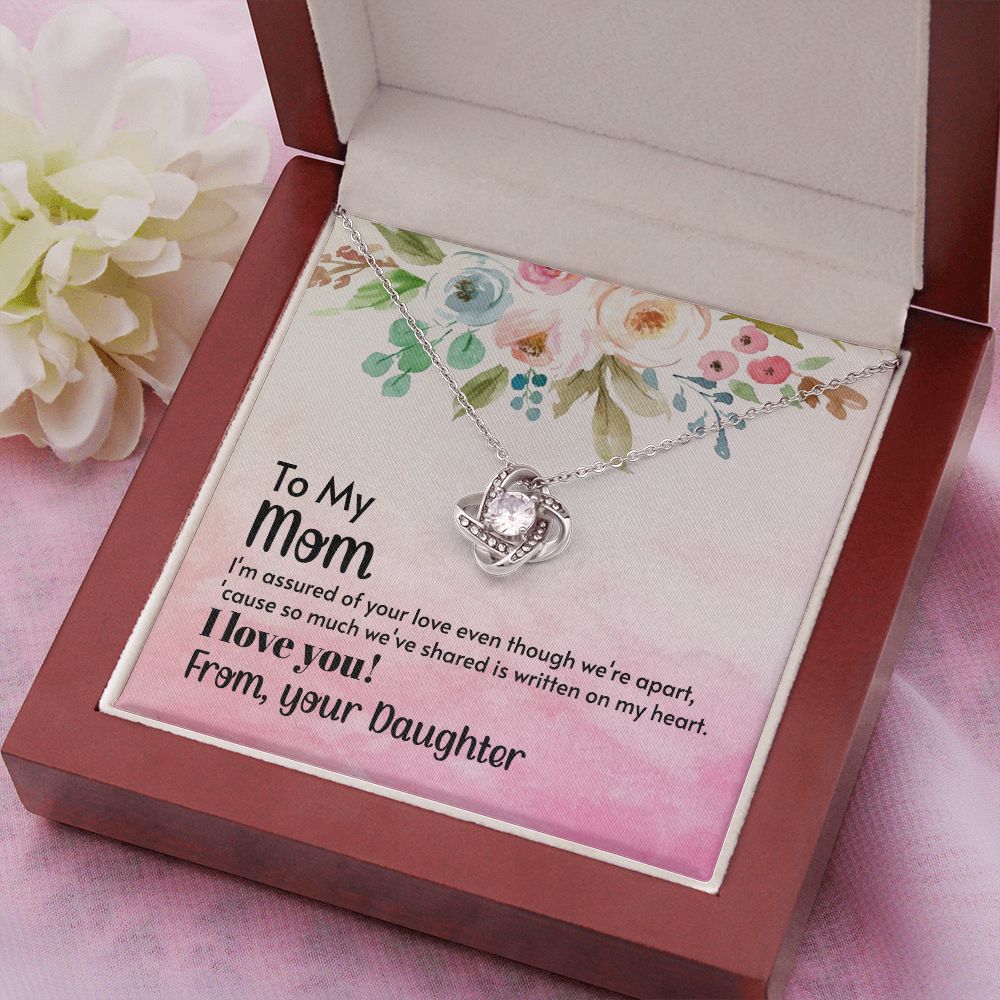 To My Mom | A Bouquet of Love for Mom - Love Knot Necklace