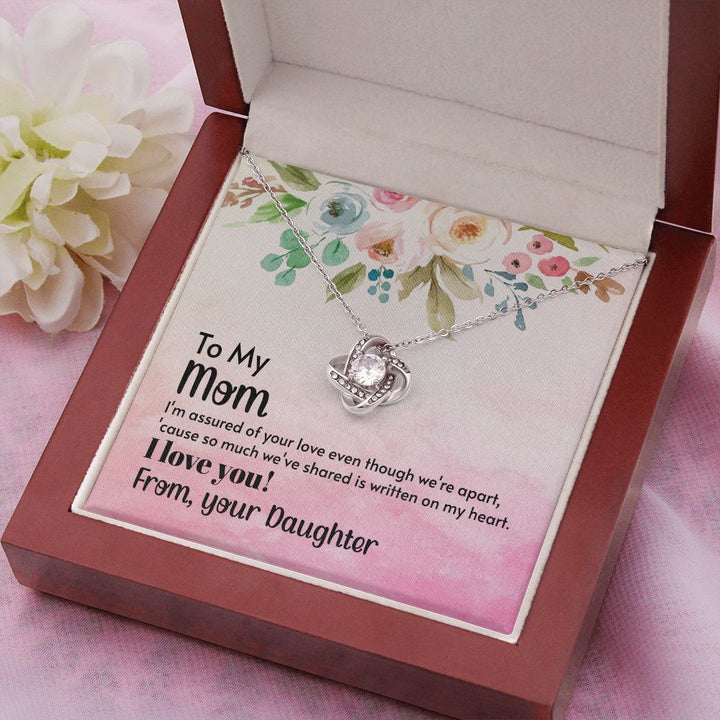 To My Mom | A Bouquet of Love for Mom - Love Knot Necklace