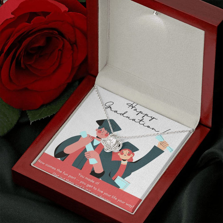 Happy Graduation | Best Wishes for the Future - Love Knot Necklace