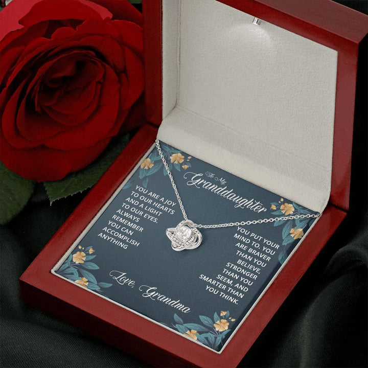To My Granddaughter | With Love to My Precious Granddaughter - Love Knot Necklace