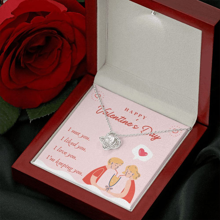 Happy Valentine's Day | Never Letting Go - Love Knot Necklace
