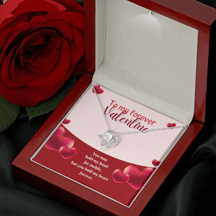 To My Forever Valentine | Forever in Your Arms - Love Knot Necklace