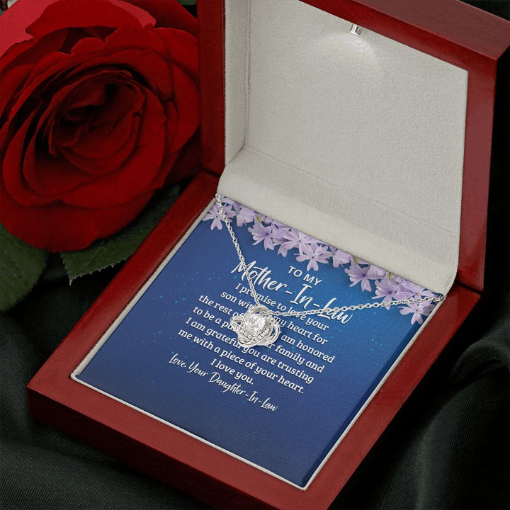 To My Mother-in-Law | A Treasure to Behold, A Love to Unfold - Love Knot Necklace