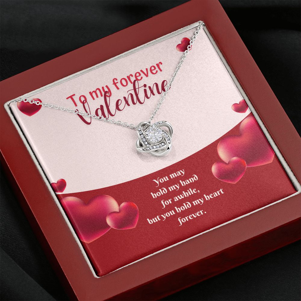 To My Forever Valentine | Forever in Your Arms - Love Knot Necklace