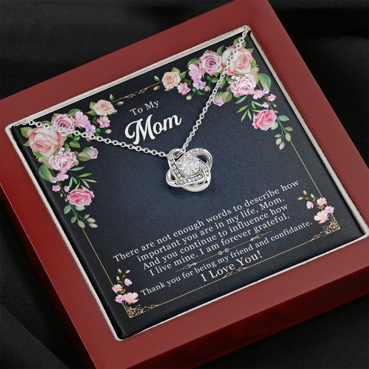 To My Mom | With Love and Appreciation, Mom - Love Knot Necklace