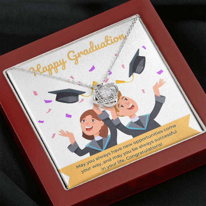 Happy Graduation | Success Is Yours - Love Knot Necklace