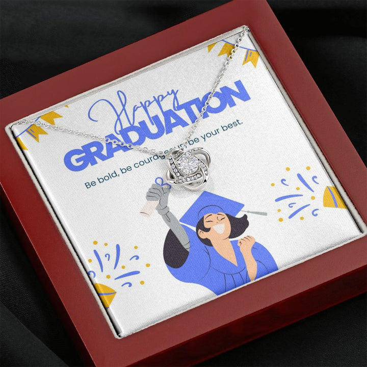 Happy Graduation | Hats off to your academic achievement! - Love Knot Necklace.