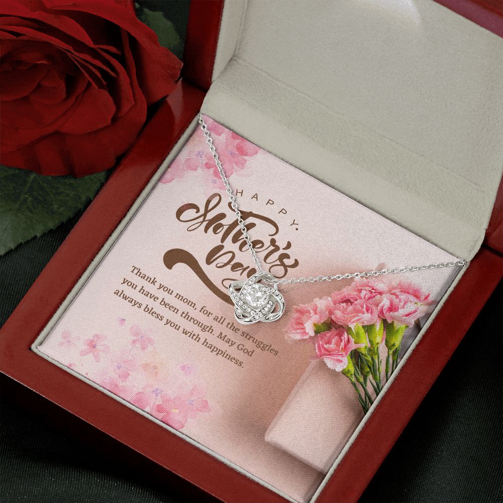 Happy Mother's Day | May God Bless you with Happiness - Love Knot Necklace