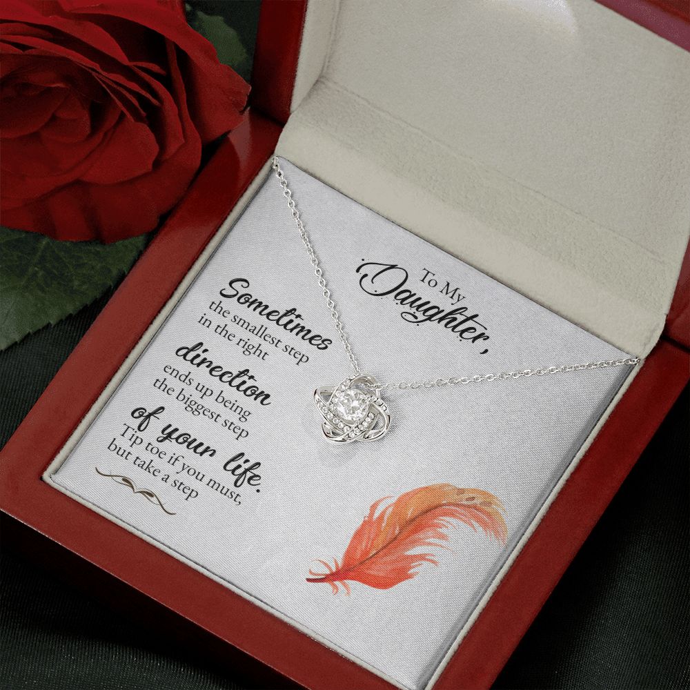 To My Daughter | Right Direction of your Life - Love Knot Necklace