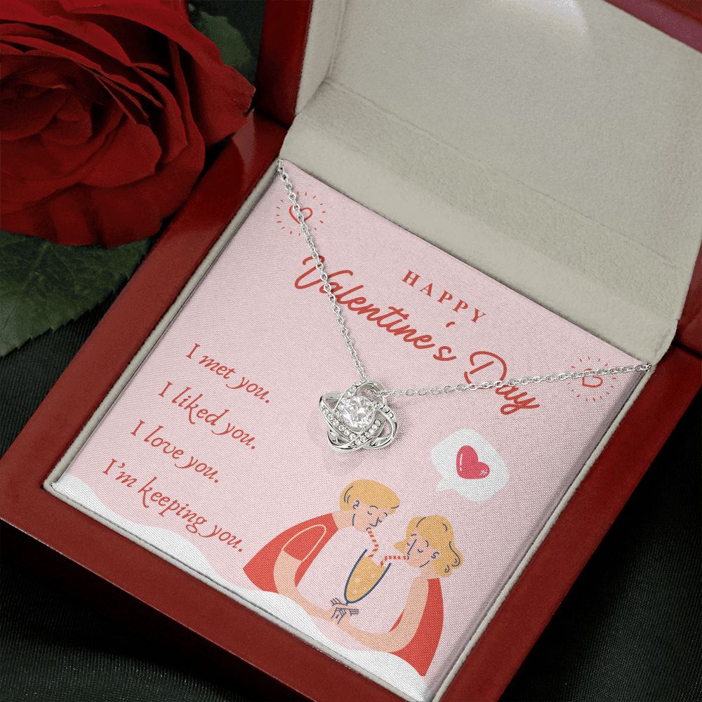 Happy Valentine's Day | Never Letting Go - Love Knot Necklace