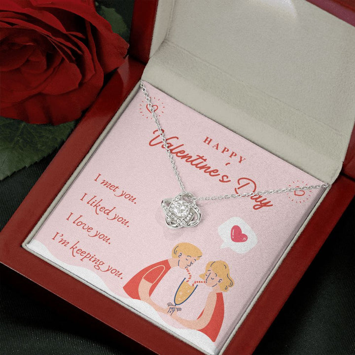 Happy Valentine's Day | Never Letting Go - Love Knot Necklace