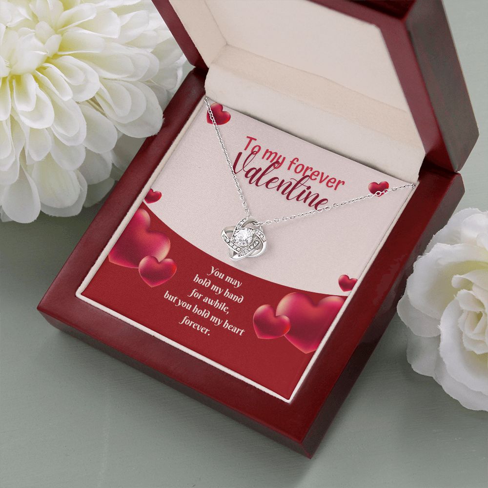 To My Forever Valentine | Forever in Your Arms - Love Knot Necklace