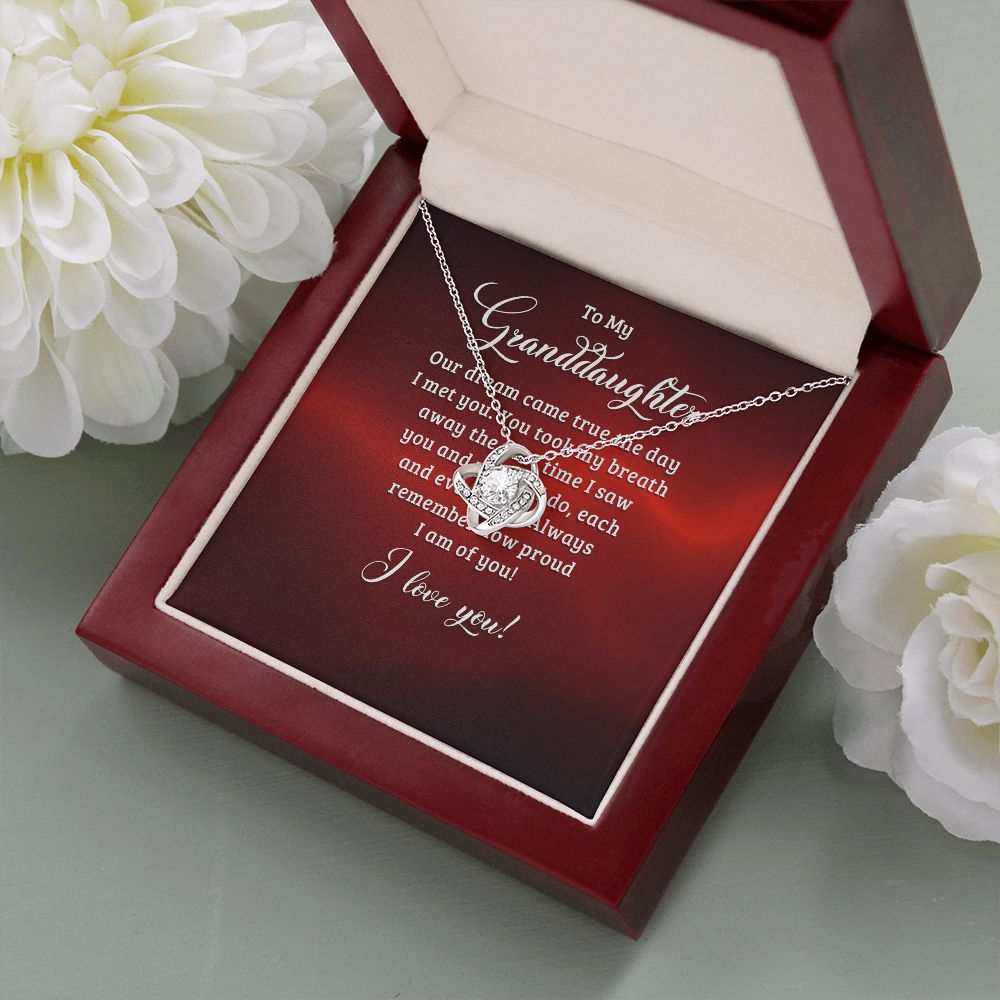 To My Granddaughter | The Day Our Dreams Came True - Love Knot Necklace