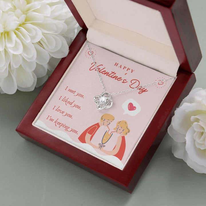 Happy Valentine's Day | Never Letting Go - Love Knot Necklace