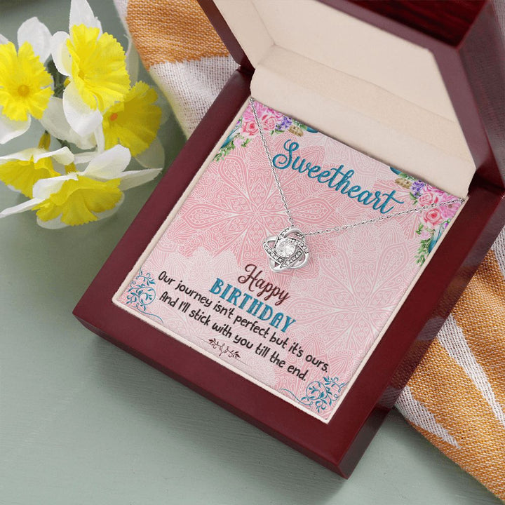 To My Wife | Sweetheart Happy Birthday - Love Knot Necklace