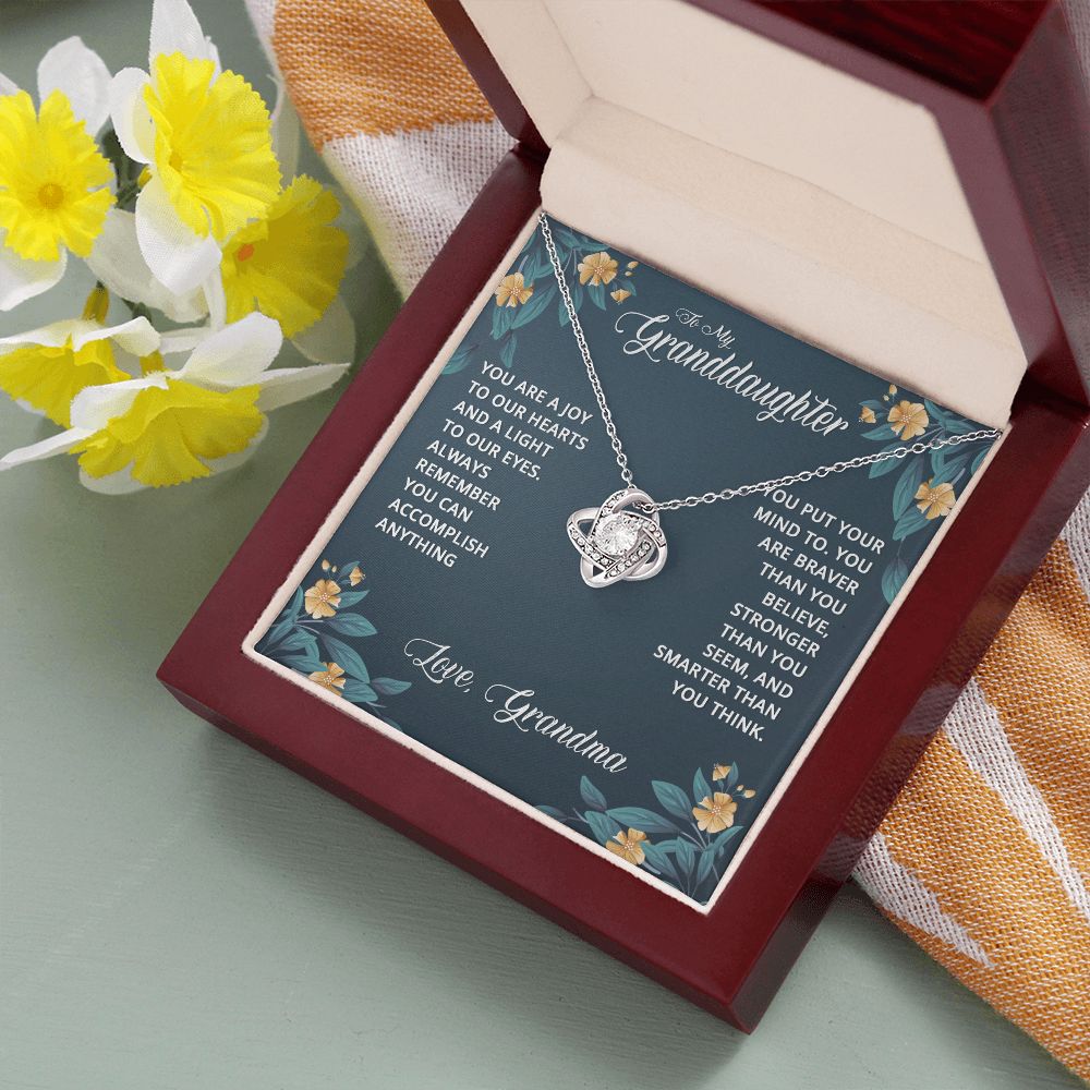 To My Granddaughter | With Love to My Precious Granddaughter - Love Knot Necklace