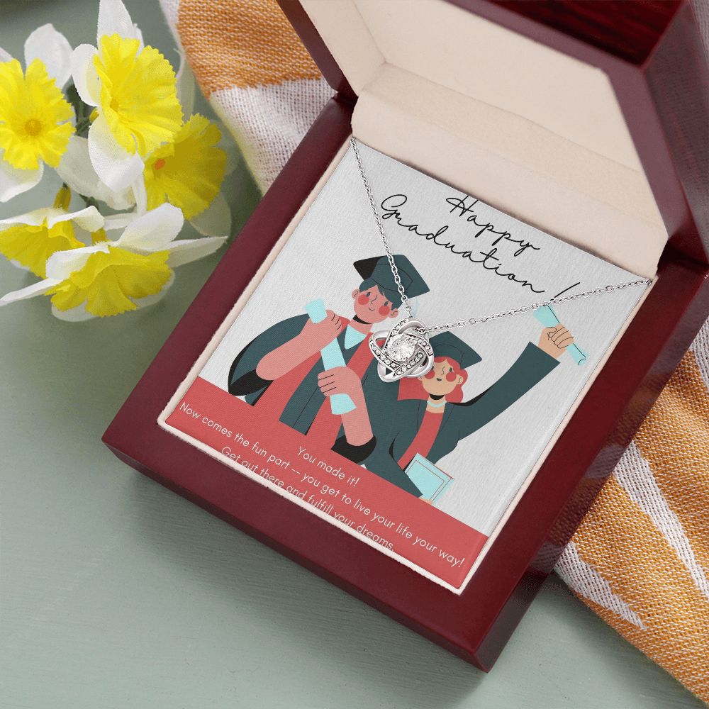 Happy Graduation | Best Wishes for the Future - Love Knot Necklace