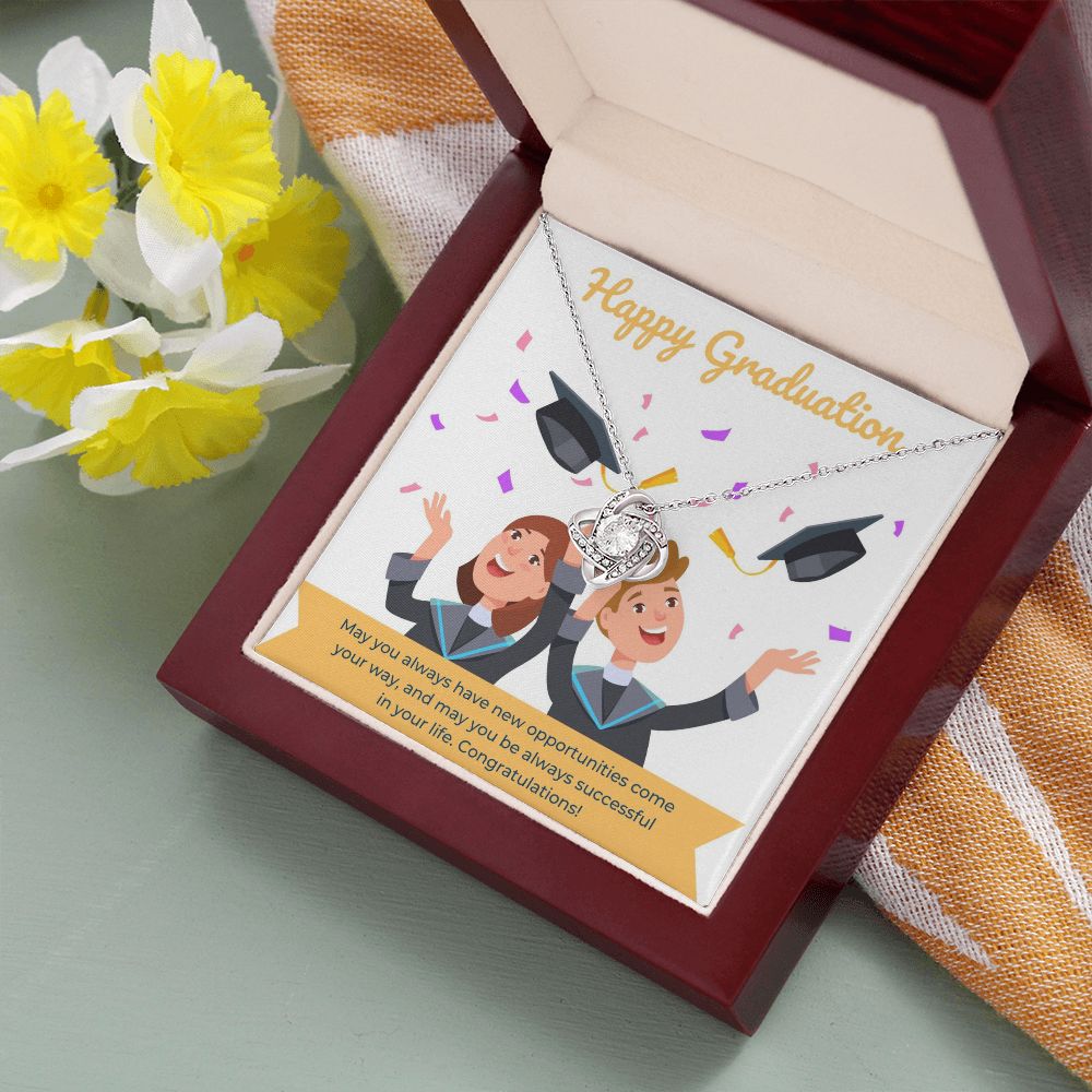 Happy Graduation | Success Is Yours - Love Knot Necklace