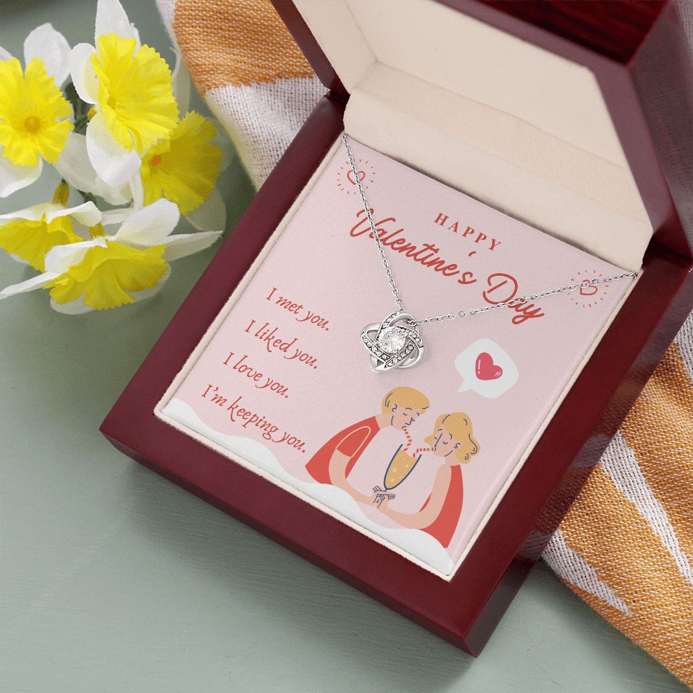 Happy Valentine's Day | Never Letting Go - Love Knot Necklace