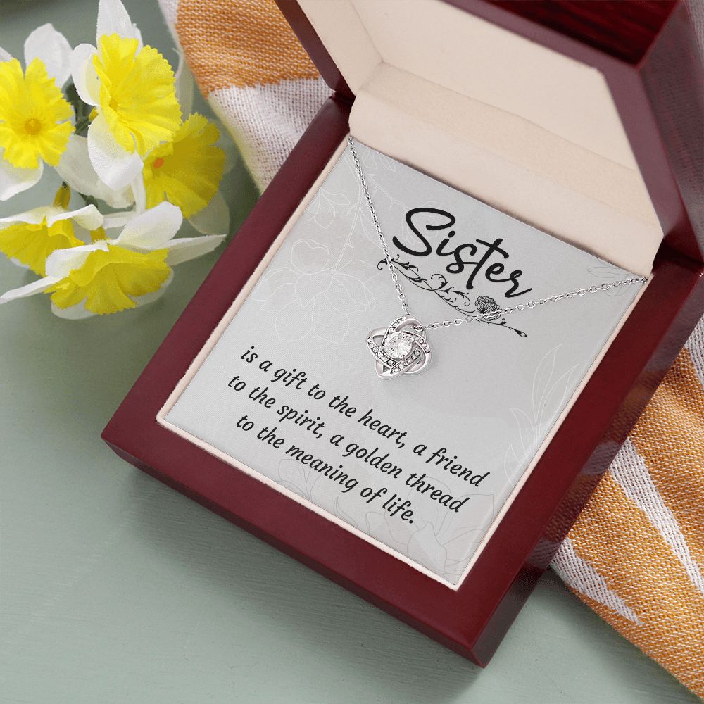 To My Sister | For my constant support system - Love Knot Necklace