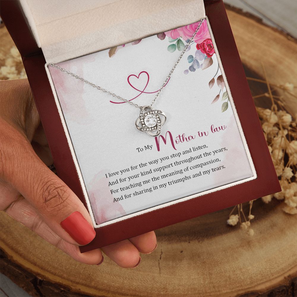 To My Mother-In-Law | You Are Always There for Us - Love Knot Necklace