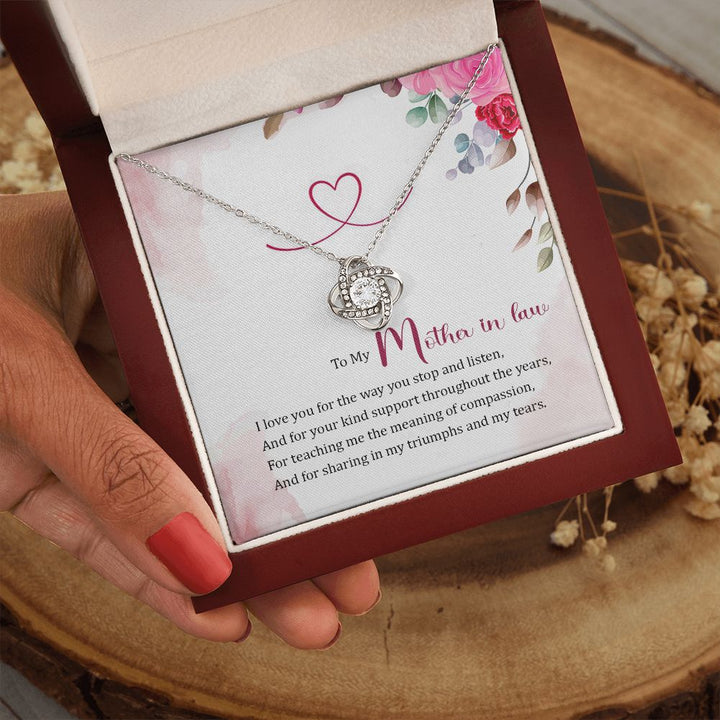 To My Mother-In-Law | You Are Always There for Us - Love Knot Necklace