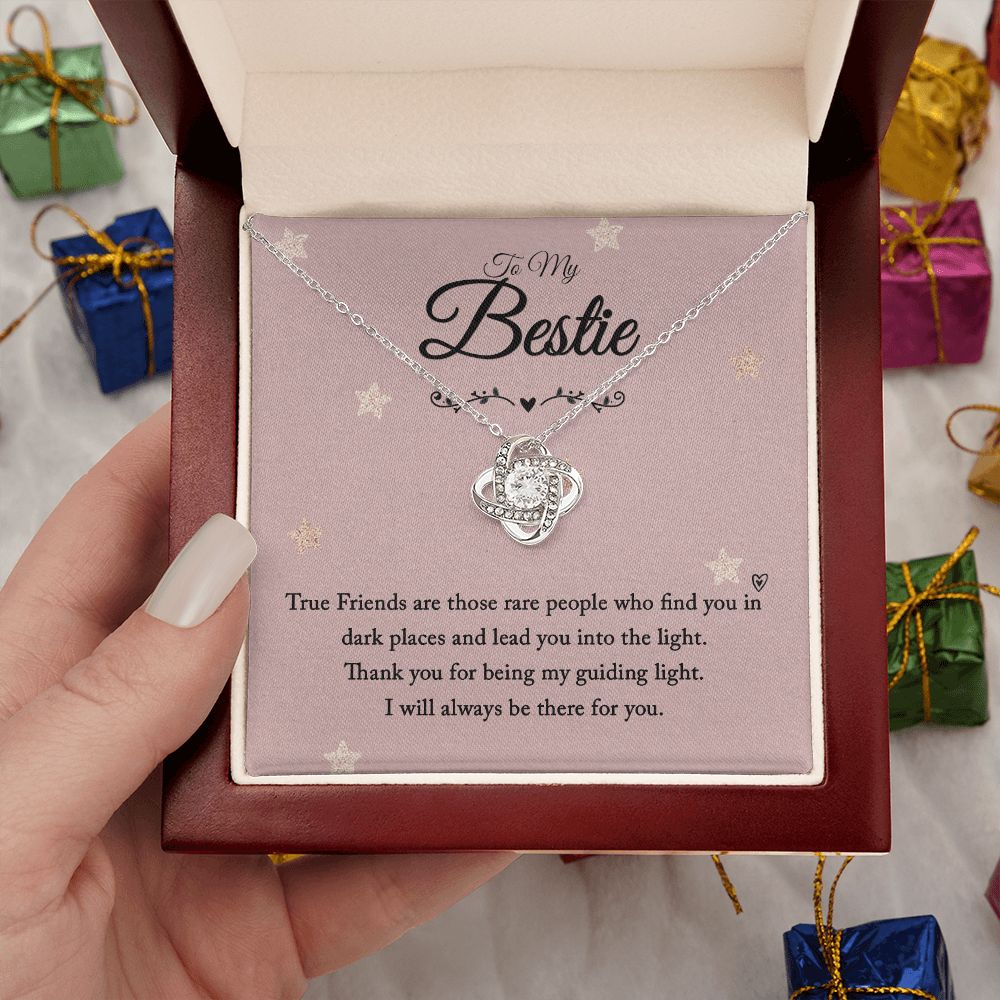 To My Bestie | I will always be there for you - Love Knot Necklace