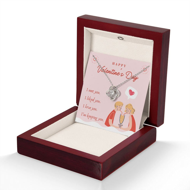Happy Valentine's Day | Never Letting Go - Love Knot Necklace