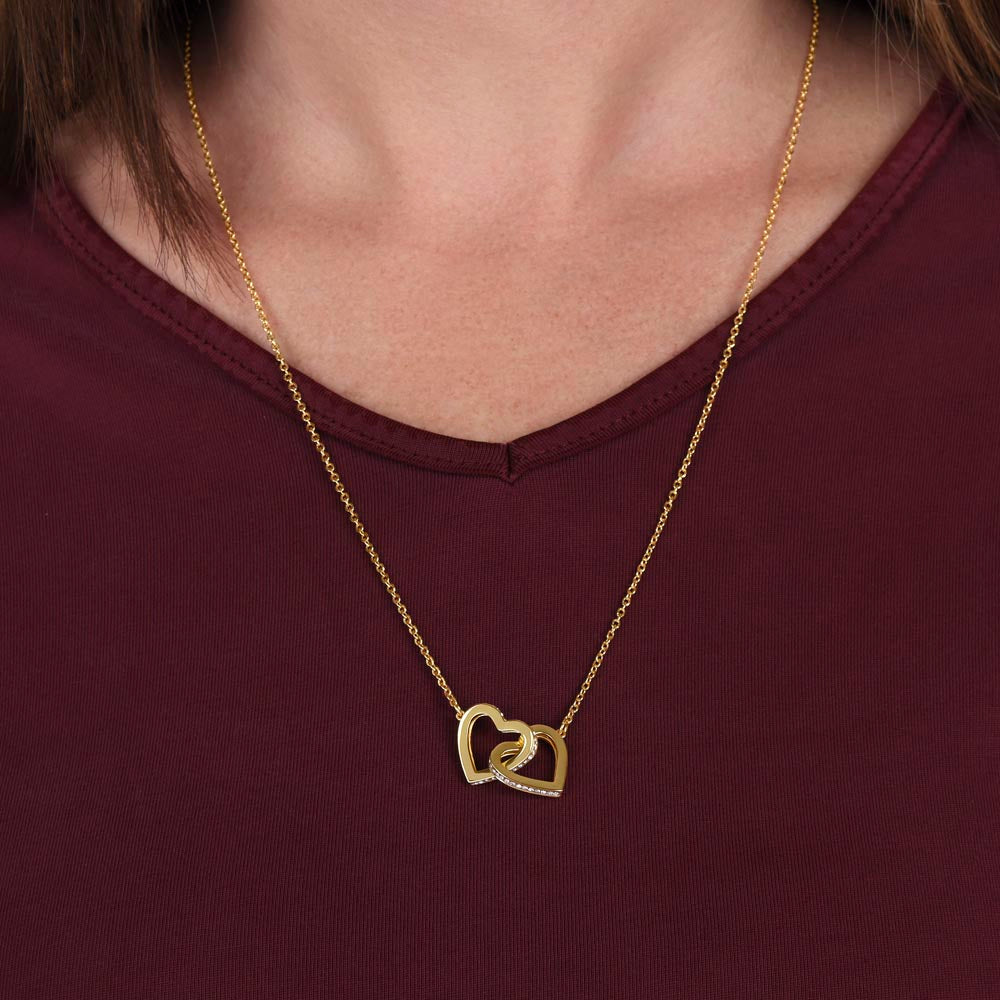 Happy Graduation | Hats Off to You - Interlocking Hearts Necklace
