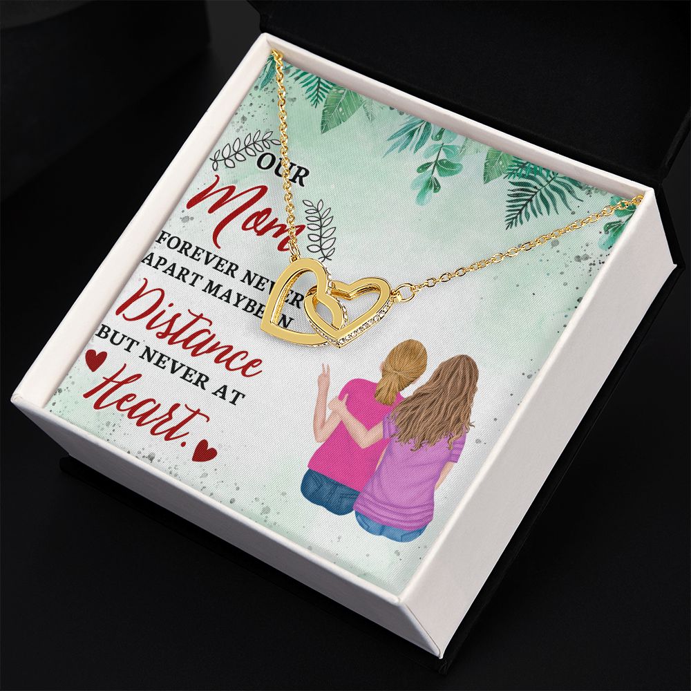 To Our Mom | A Note of Love for Mom - Interlocking Hearts Necklace