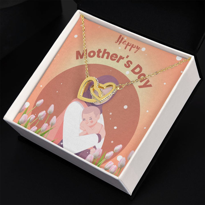 Happy Mother's Day | For the Mom Who Deserves the World - Interlocking Hearts Necklace
