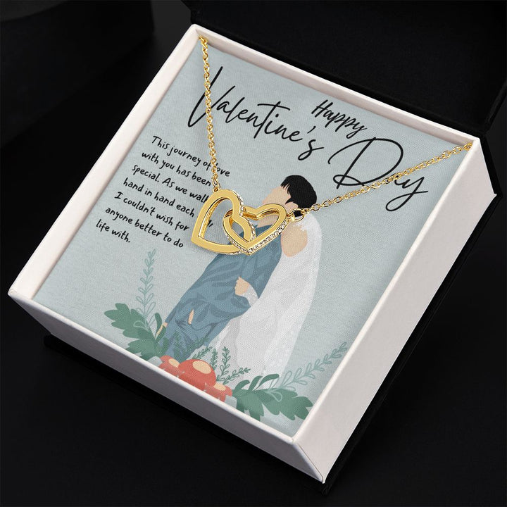 Happy Valentine's Day | A Love Worth Fighting For - Interlocking Hearts Necklace