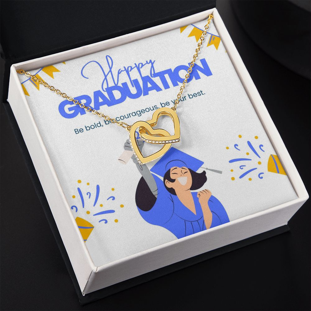 Happy Graduation | Your hard work has paid off - Interlocking Hearts Necklace