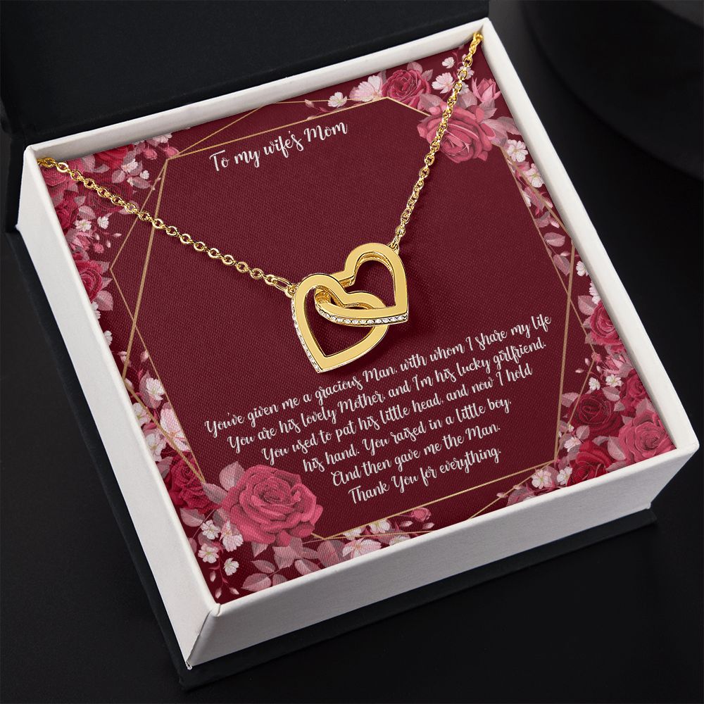 To My Mother-in-Law | Thank you, second mom - Interlocking Hearts Necklace