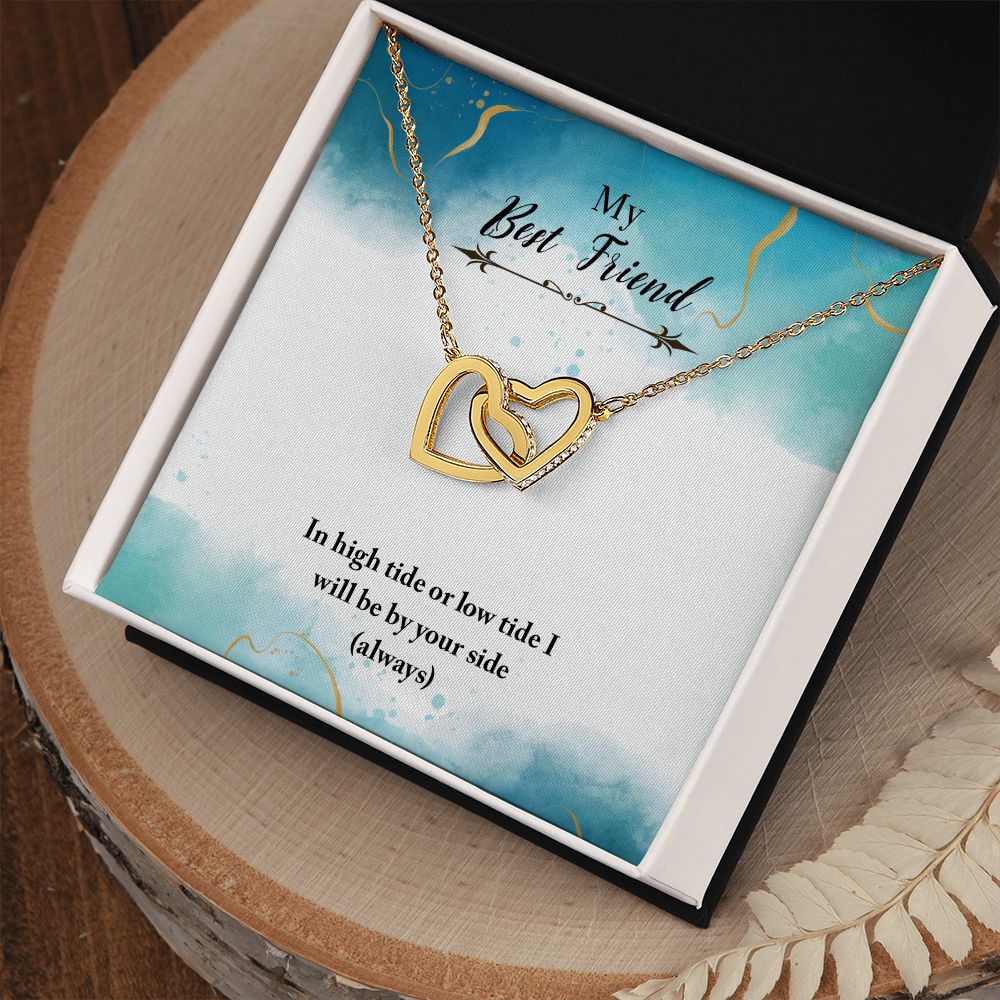 To My Best Friend | Always by your side - Interlocking Hearts Necklace