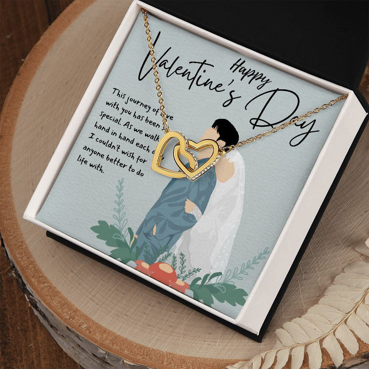 Happy Valentine's Day | A Love Worth Fighting For - Interlocking Hearts Necklace