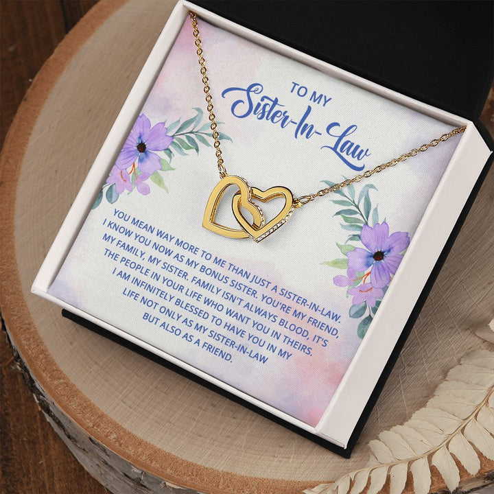 To My Sister-In-Law | A Sisterly Love - Interlocking Hearts Necklace