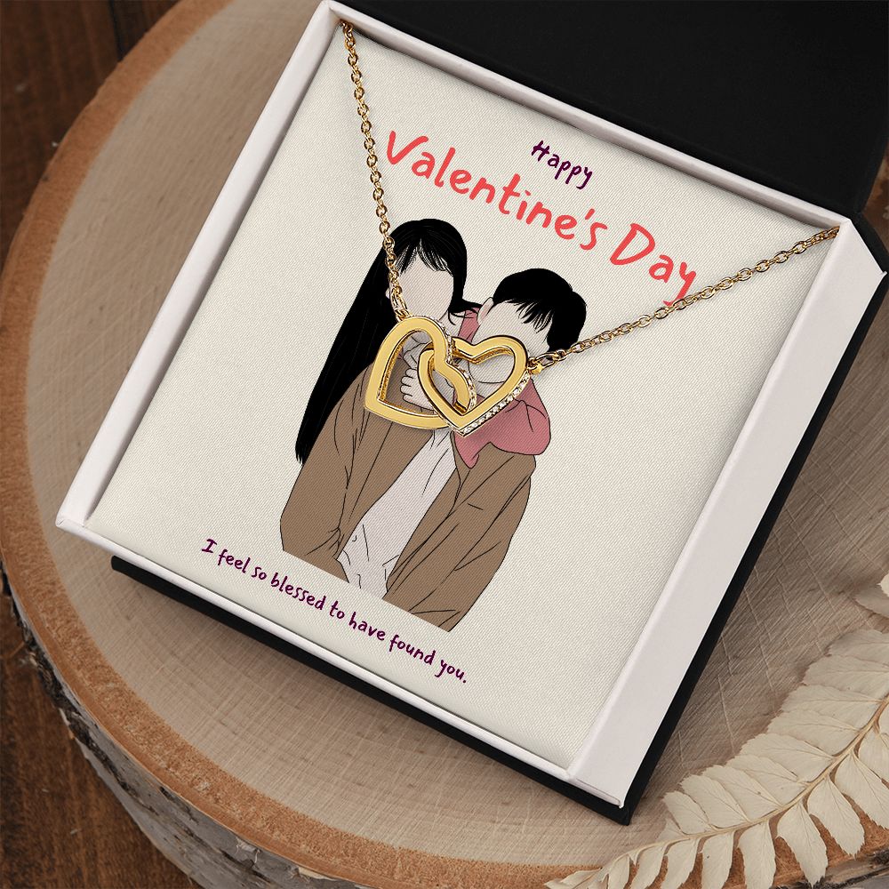 Happy Valentine's Day | You Are My Everything - Interlocking Hearts Necklace